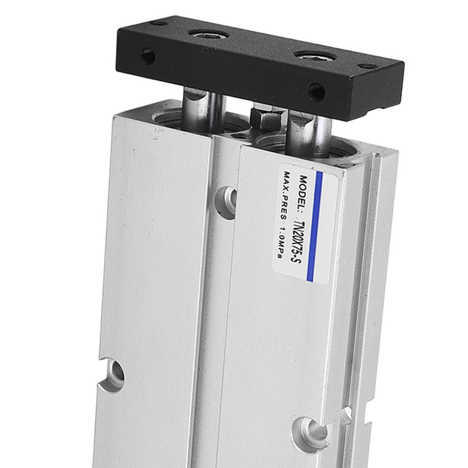 Luftzylinder, Doppelwellenstange Pneumatik Luftzylinder, 2 Kolben Doppelwirkender Zylinder, Magnet Doppelwellenzylinder Dichtungsluftzylinder (70mm Hub)