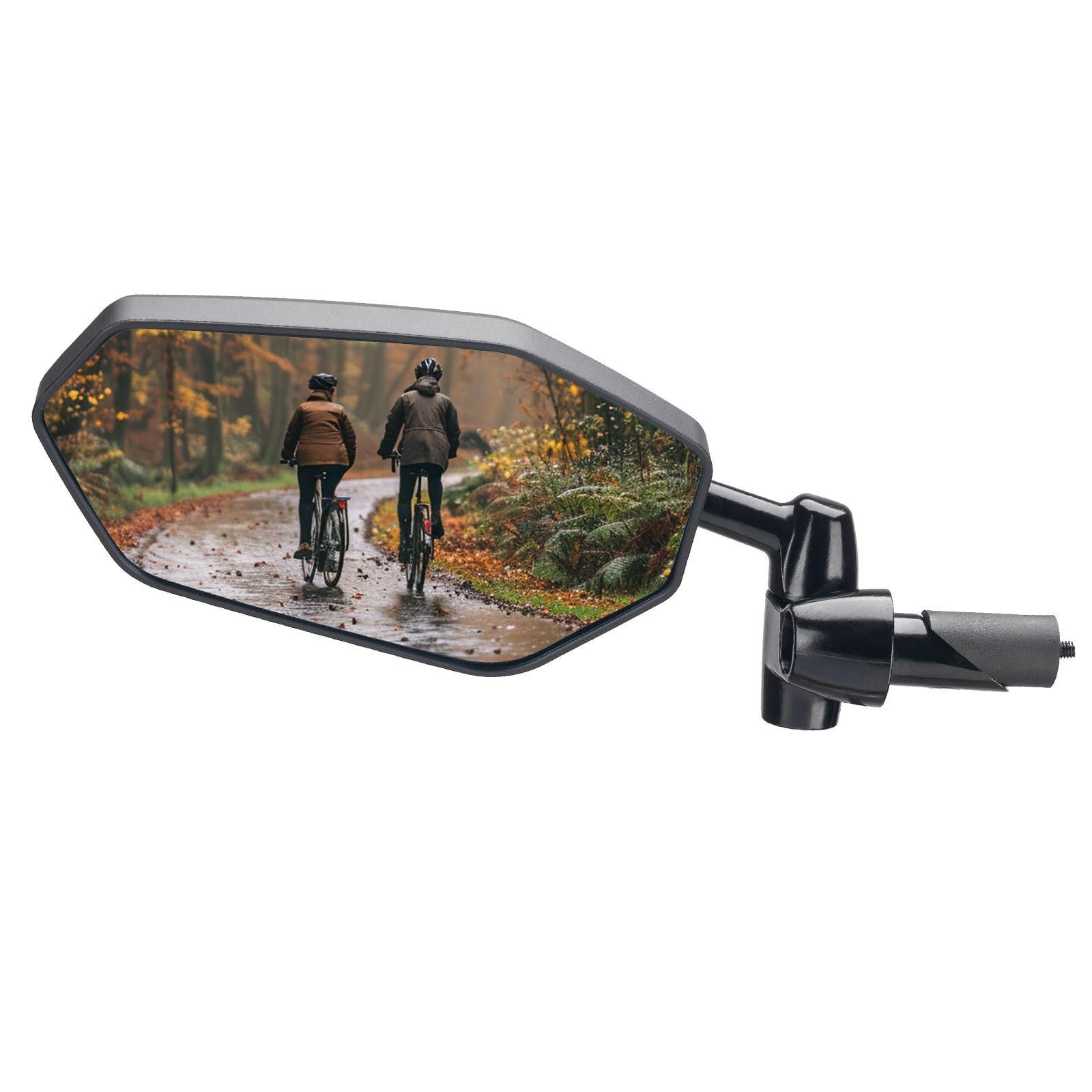 ROCKBROS Bar End Bike Mirrors Anti-Glare Wide Angle Bicycle Rear View Mirror Anti-Glare Flexibly Adjustable Extra Large Handlebar Plug niversal Left Nylon
