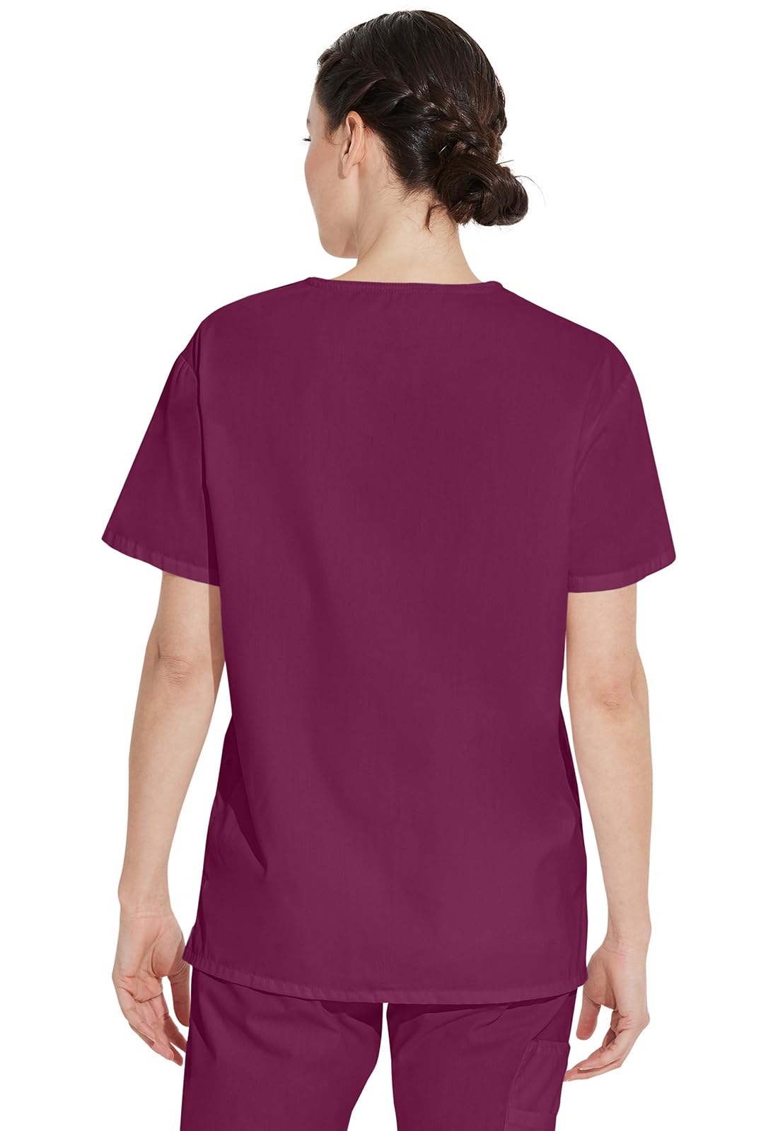 Dickies EDS Signature Scrubs for Women and Scrubs for Men, Unisex One Pocket V-Neck Top in Soft Brushed Poplin 83706