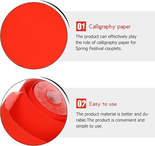 Miniatura 3 de Milisten 1 rollo de rollos de festival de primavera chino rollos de papel Xuan rojo en blanco primavera Festival Parejas Chun Lian papel para