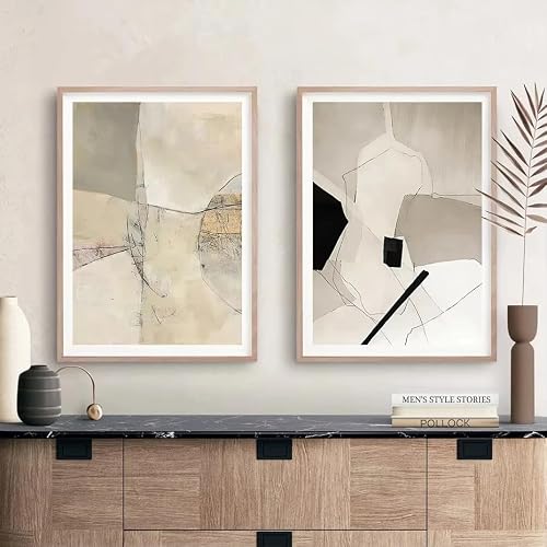 CLJKDX Abstract Geometry Medieval Wall Art Canvas Painting Modern Poster Prints Wall Painting Bedroom Living Room Kitchen Home Decoration-40 * 60cm*3PCS (No Frame)