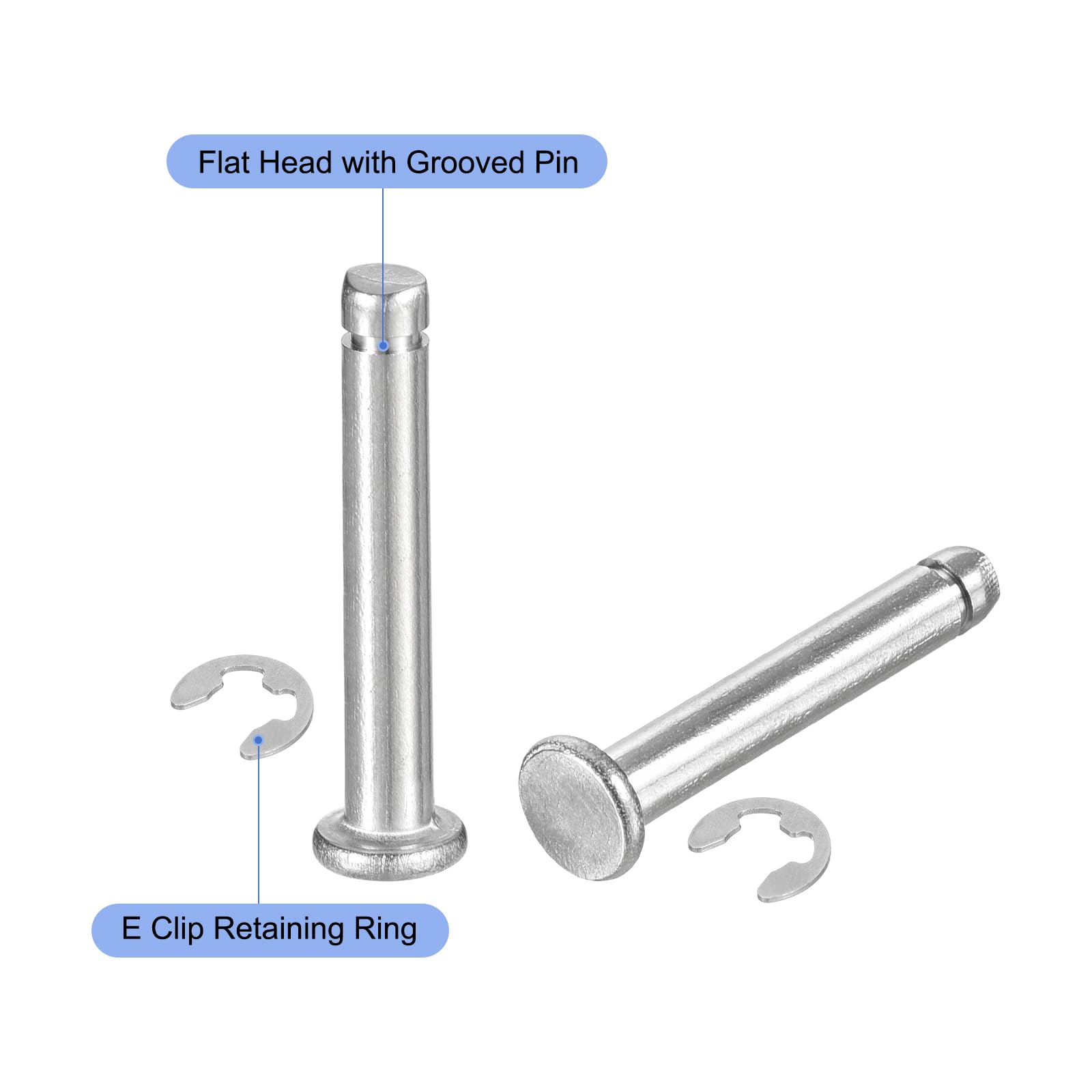 10 Set Di Perni Di Posizionamento Cilindrici Elastici M4x35mm In Acciaio Inox 304 Con Anello Di Fermo E Piastra Di Bloccaggio – Per Mobili E Meccanica