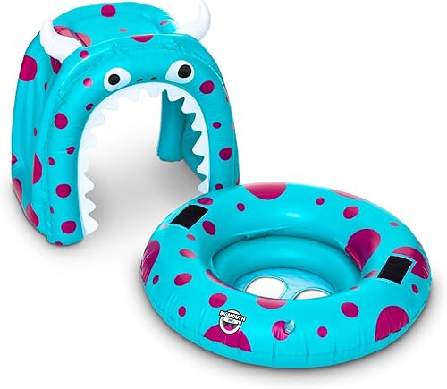 Vista 6 de BigMouth Inc Lil' Flotador de agua con protección solar superior, flotadores de piscina cubiertos para bebés, bebés y niños de 1 a 3 años nadadores
