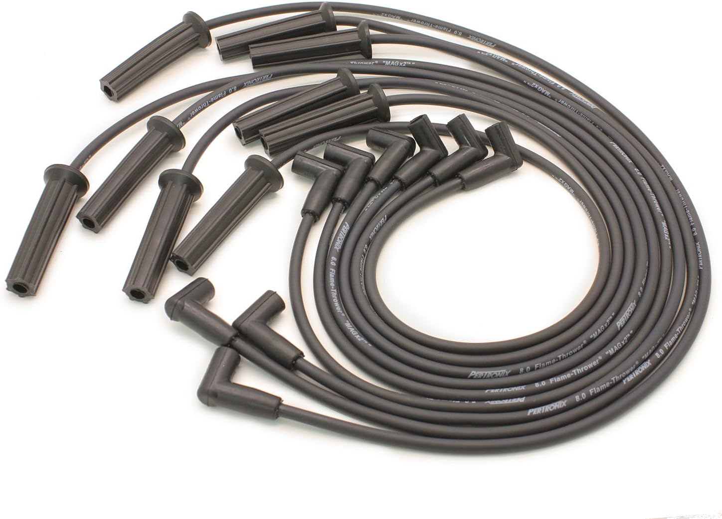 Pertronix 808216 Flame-Thrower Black Custom Fit 8mm 8 Cylinder Spark Plug Wire