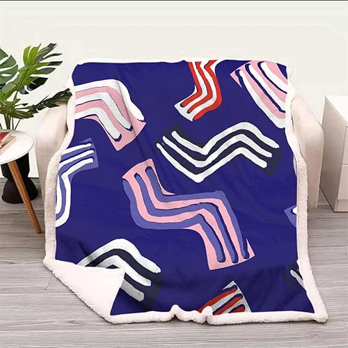 Miniatura 2 de Cobijas Calientes para Invierno Multicolor Cobijas para Invierno Graffiti Geometry Line Cobijas Cobijas Cobijas para Invierno Manta de cama mullida,