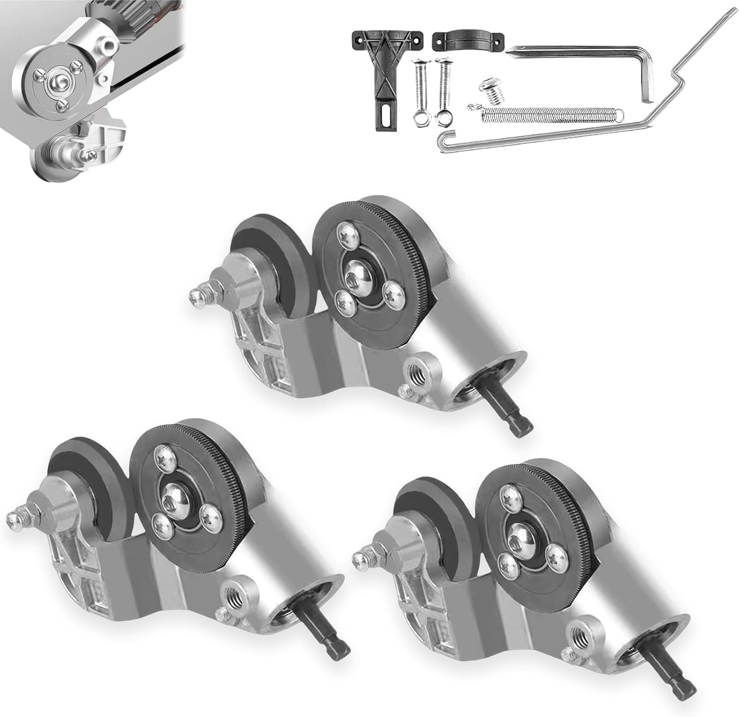 Titanium Nibbler Drill Attachment for Sheet L Cutting - Burr- Shears for Steel, Aluminum, Copper, Iron - -piece Tool Set for DIY Lwork 3set