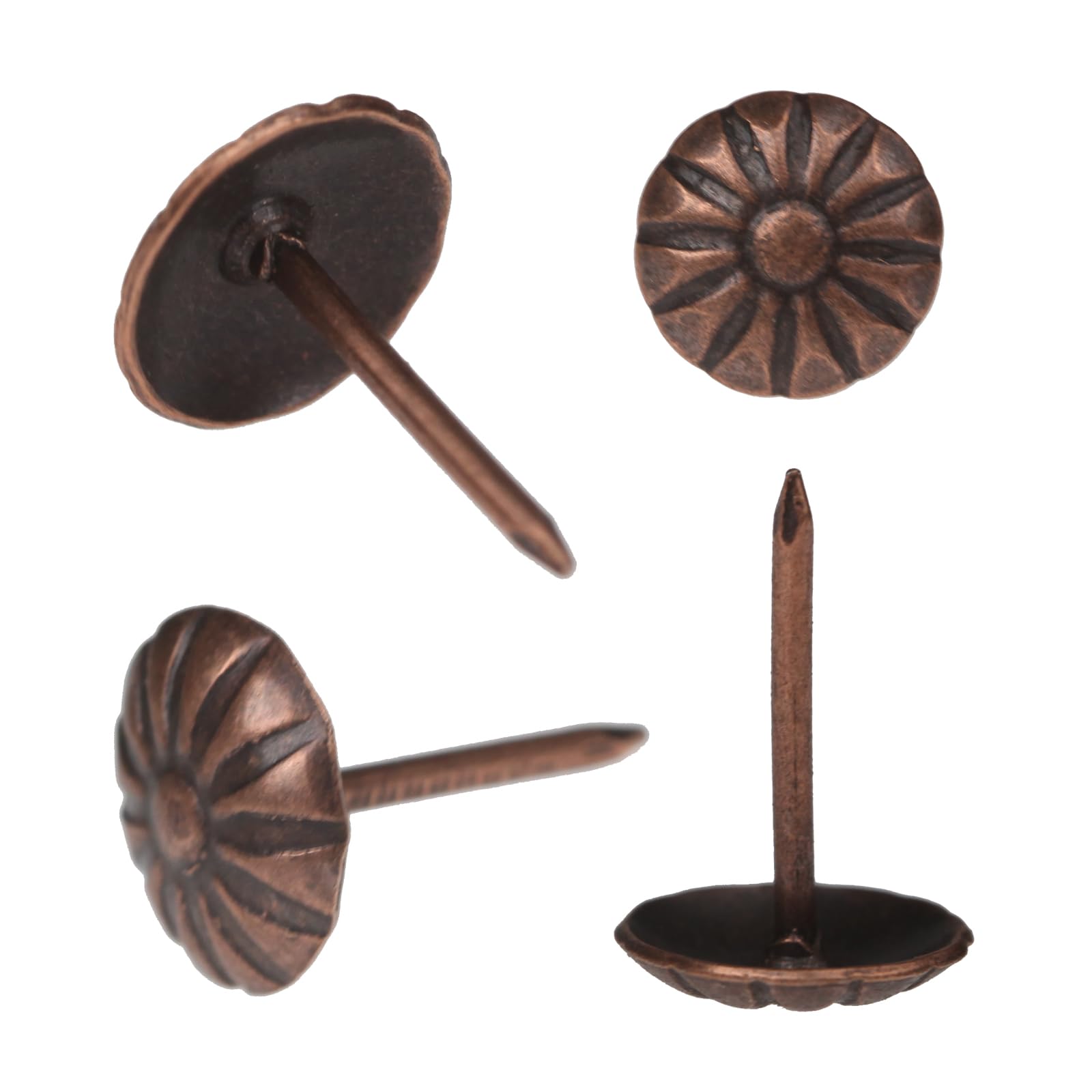 Upholstery Tacks for Furniture Vintage Upholstery Nails Tacks for Decorative 100Pcs Furniture Sofa Thumb Nails Pins Assortment Kit 7/16" Head Diameter Upholstery Nails Decorative Tacks for Furniture