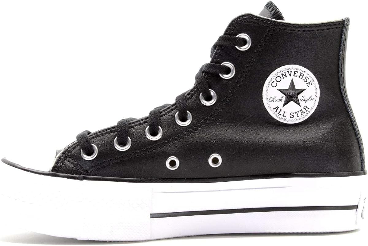 Converse Chuck Taylor All Star Zapatillas altas de cuero con plataforma | Zapatos casuales