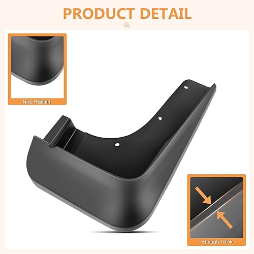 Miniatura 6 de FINDAUTO Protector contra salpicaduras de barro para Mitsubishi Outlander 2016-2021 (no compatible con modelos PHEV)