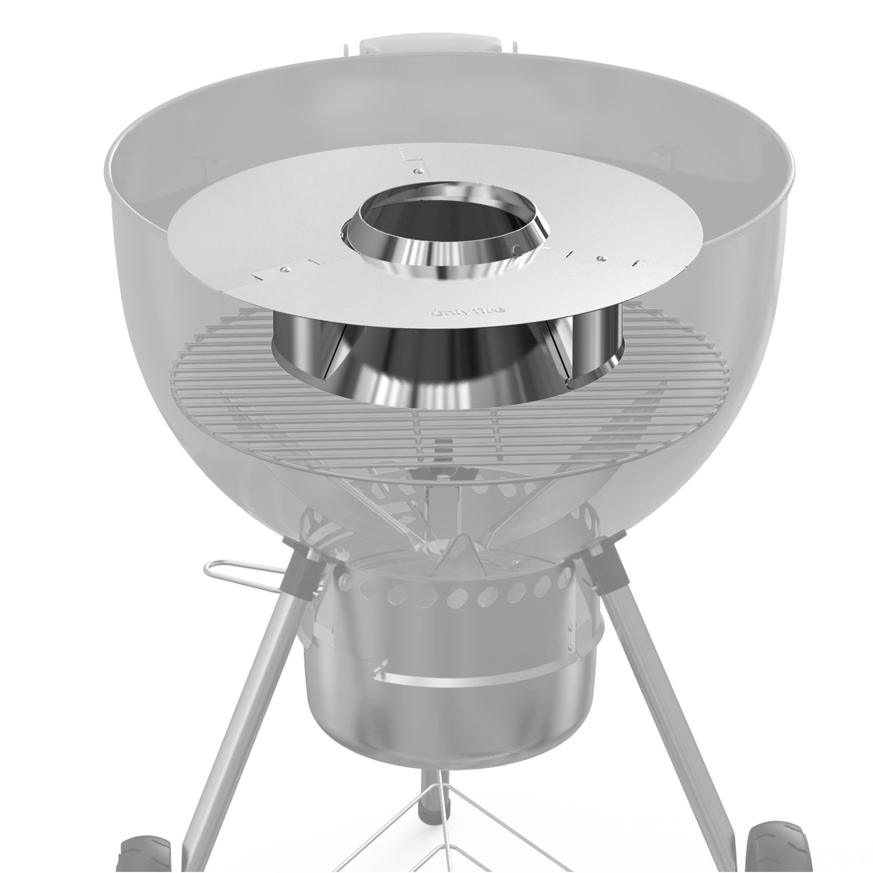 onlyfire Dispositivo di Gestione del Calore del Carbone con Serbatoio d'Acqua Staccabile per Weber Kettle Barbecue a Carbone da 57&67 cm, Charcoal Heat Controller, Ricambio per Weber 7666