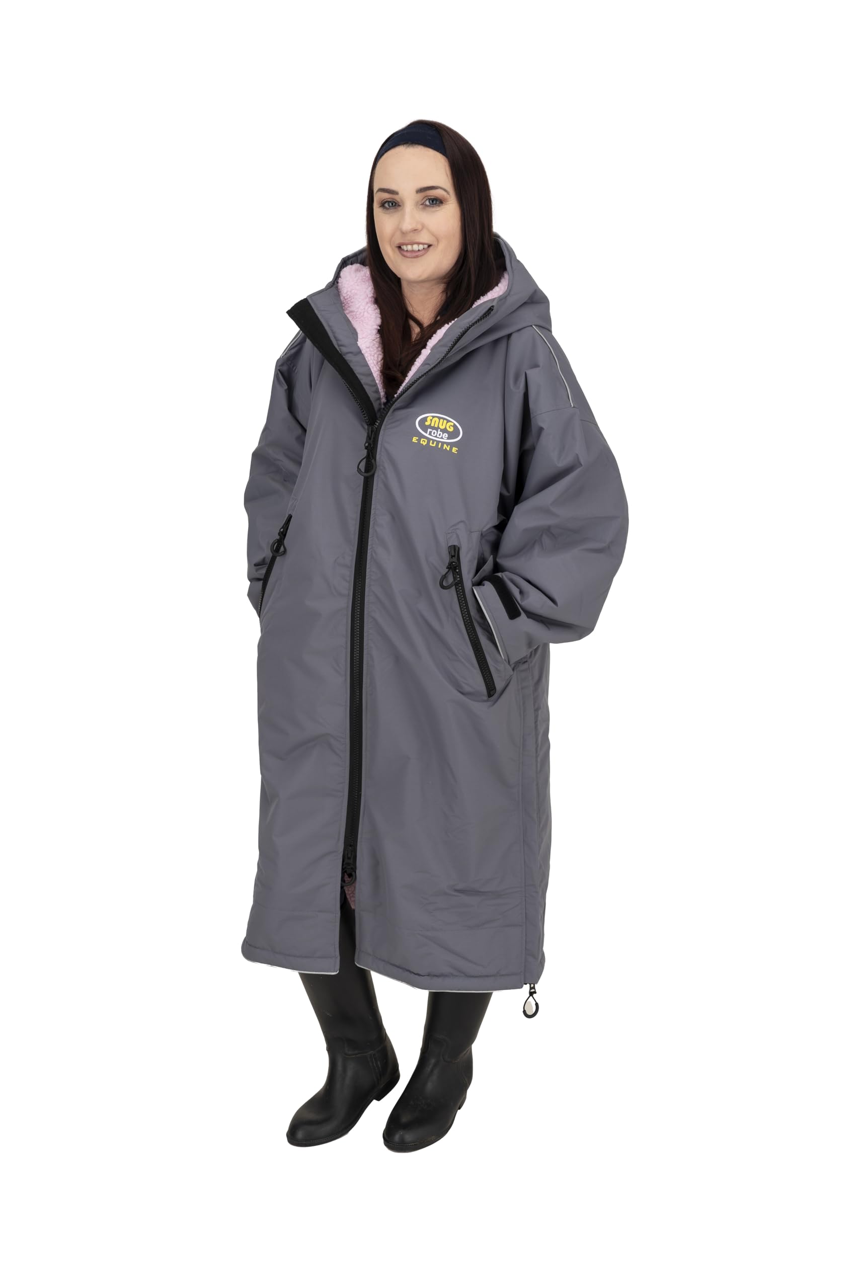 Snugrobe Equestrian Coat Equine Waterproof Robe for WOMEN | Horse Riding & Outdoor Activities (UK, Alpha, L, Regular, Regular, Grey)