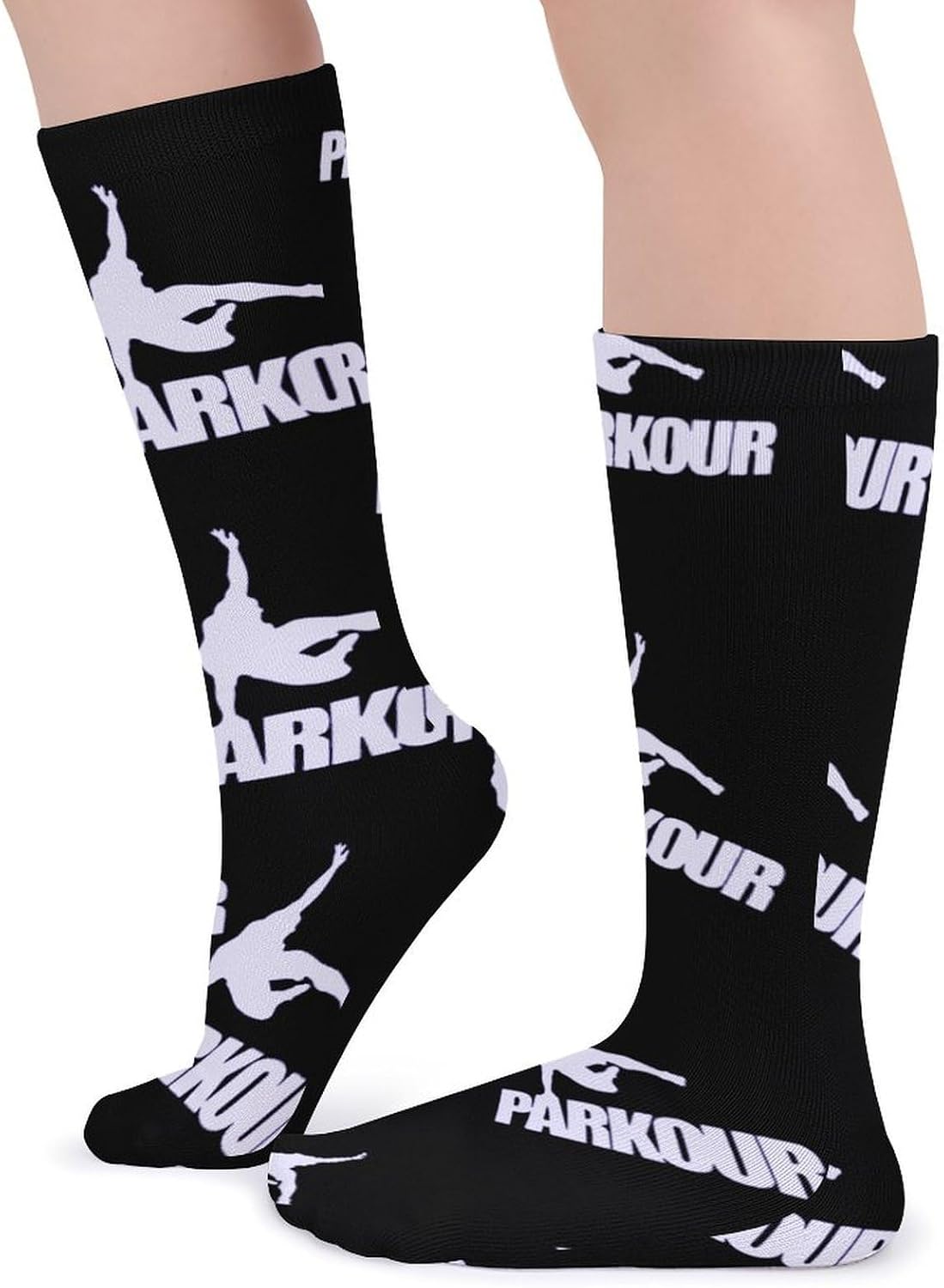 Parkour Sport Thick Compression Socks for Women Men Long Sock Thigh High Stockings