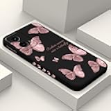 for Motorola Moto G 5G 2024 Case, Flower Pattern Slim Case Soft Silicone Protective for Moto G 5G 2024 Phone Cover, Butterfly Black