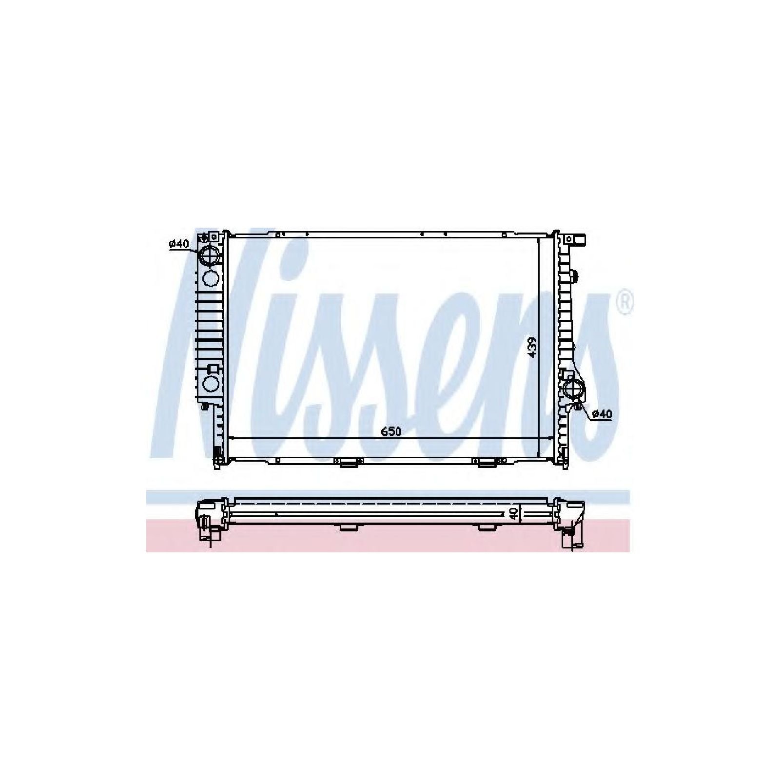Nissens 60747A Radiatore Per Raffreddamento Per Motore-image