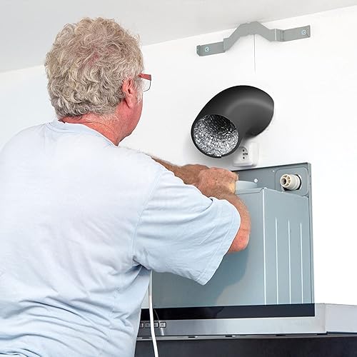 Vista 172 de iPower Manguera de ventilación flexible de 3 pulgadas y 8 pies de conducto de aluminio de 4 capas de protección para secadora para calefacción