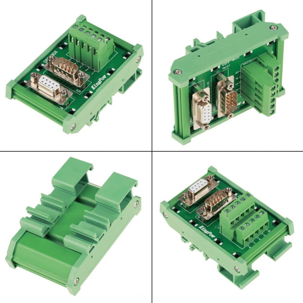 Connettore D-Sub DB9 Maschio Femmina con Interfaccia per Montaggio su Guida DIN, Ottimo per Applicazioni Elettroniche
