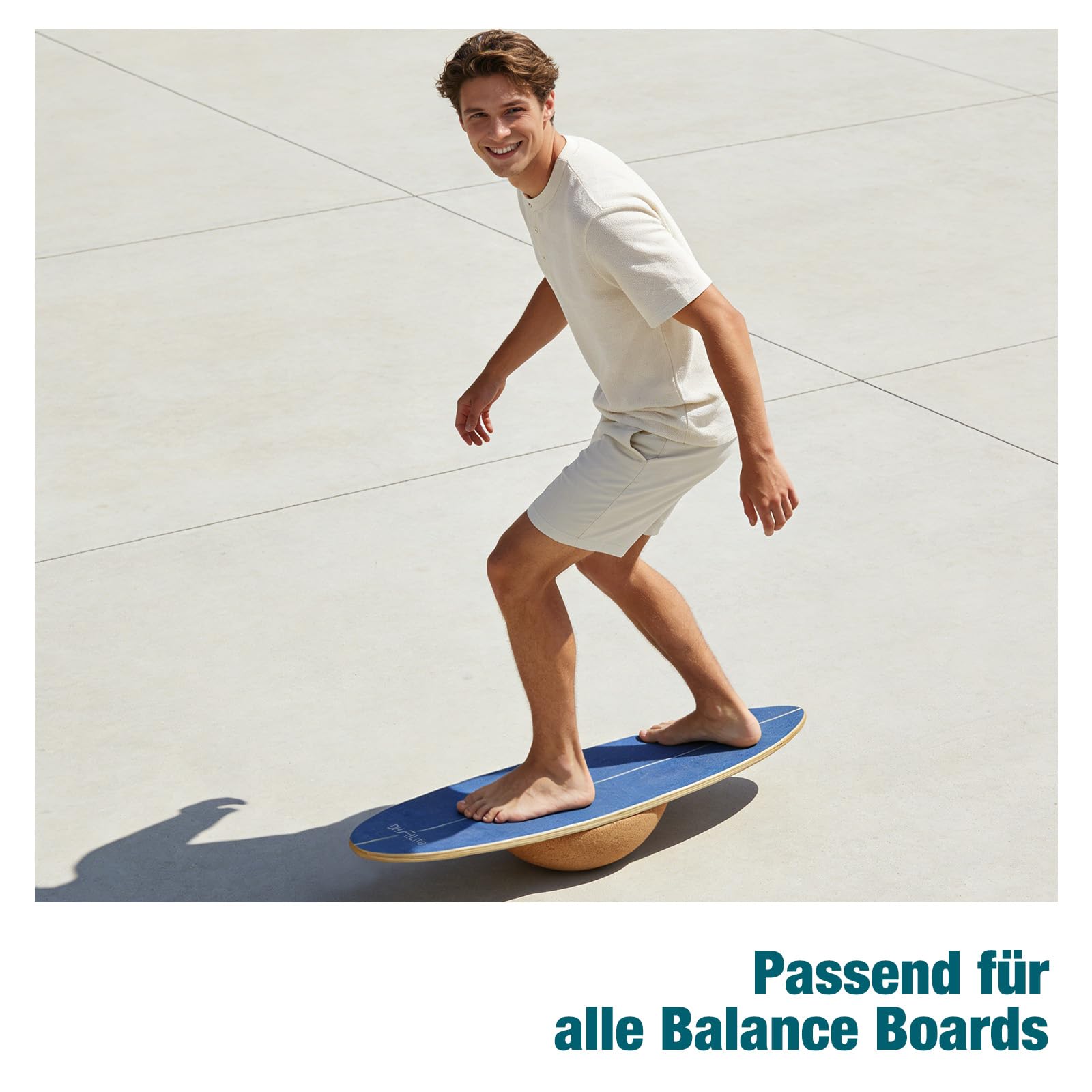 DH FitLife Kork-Halbkugel für Surfing Balance Board Set aus Premium-Kork | 100 % Naturkork｜360° Bewegungsfreiheit｜Rutschfest & bodenschonend｜Universell einsetzbar｜Für Wackelbrett, Plank & Liegestütze
