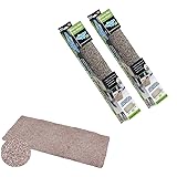 Clean Step Mat Runner - As Seen on TV Super Absorbent Remove Mud and Water Doormat Entry Non Slip Mat Indoor Front Back Garage Door- 2 Pack (24X60) Tan