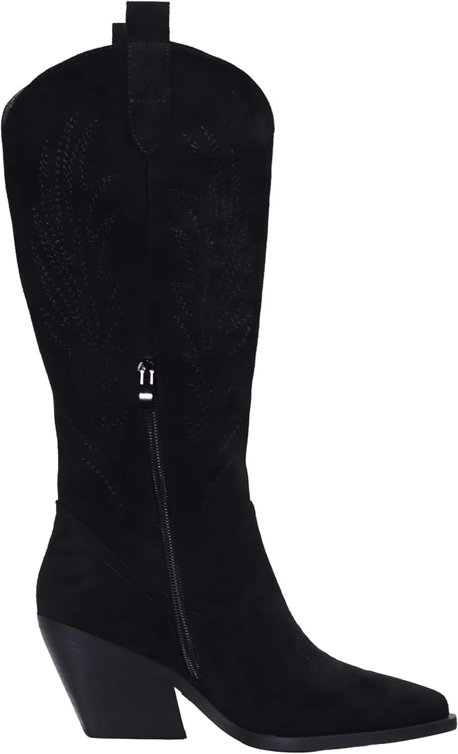 Cowboy Boots for Women - Knee High Cowgirl Boots with Side Zipper, Mid Heel & Easy Pull-On - Image 4