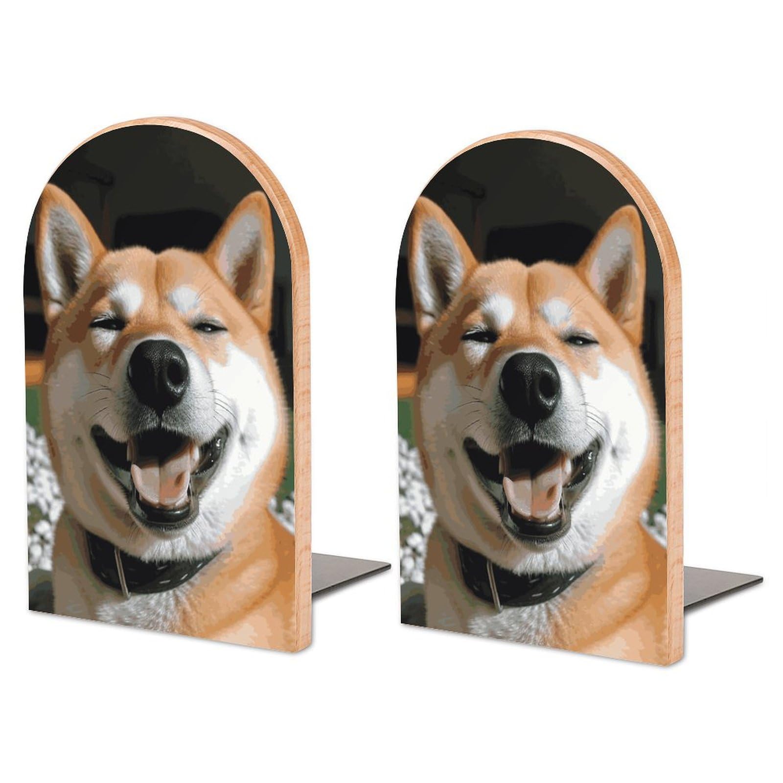 Serre-livres Shiba Inu Smile au design joyeux pour égayer votre intérieur