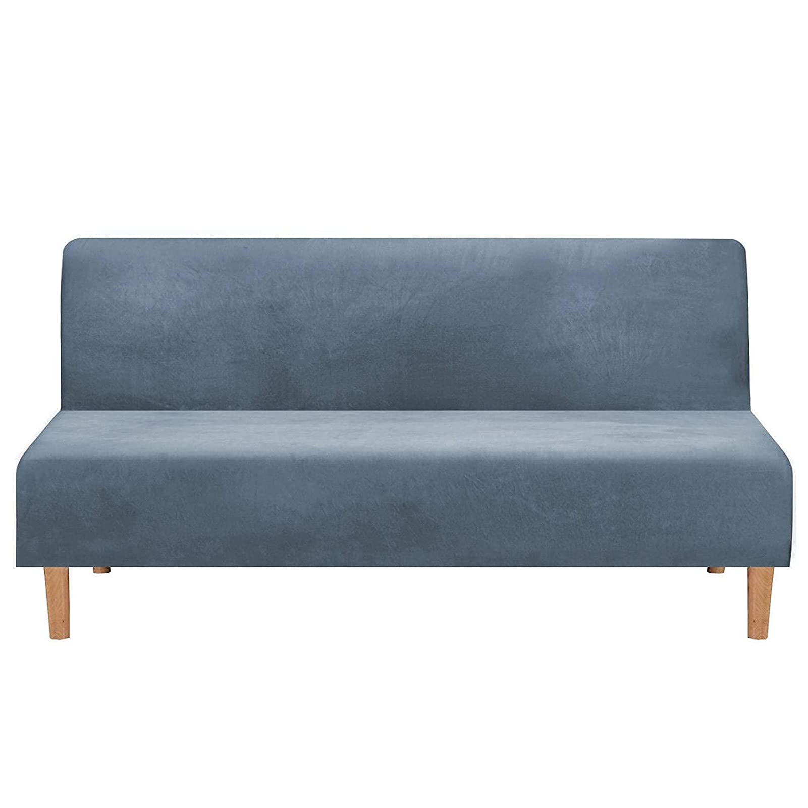 Housse de canapé clic clac velours extensible antidérapant gris