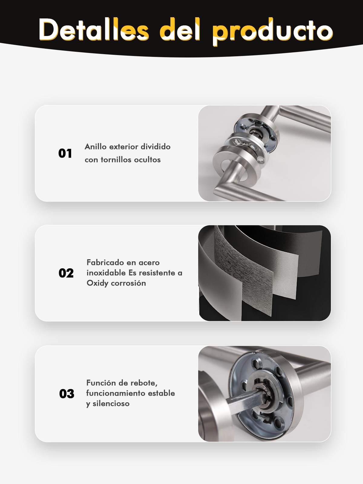 WC - Cerradura de baño, tirador de puerta, asa de puerta de acero inoxidable moderna en forma de L, diseño elegante y simple (1, plateado, WC)