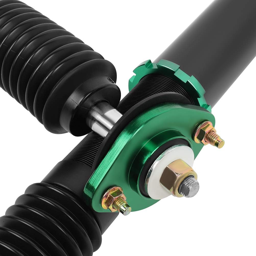 Adjustable Height Coilovers Struts Front And Rear Fit for 1998-2000 for BMW 323i, 2001-05 for BMW 325Ci, 2001-2005 for BMW 325i, 2000 for BMW 328Ci Coil Spring Over Shock (Set of 4) - Green