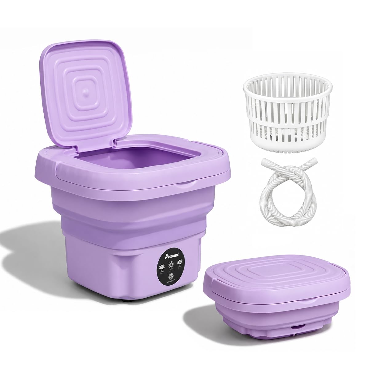 Multi-Functional Folding Washing Machine | Portable Mini Washing Machine with Foldable Bucket | Quick Wash Compact Laundry Washer for Baby Clothes, Underwear, Socks, Travel, Hostel & Home Use-image-38