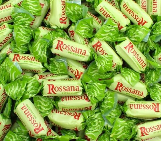 Rossana Pistachio Hard Filled Candy, 1 Kilogram 2.2 Pounds, Italian Imported Candy