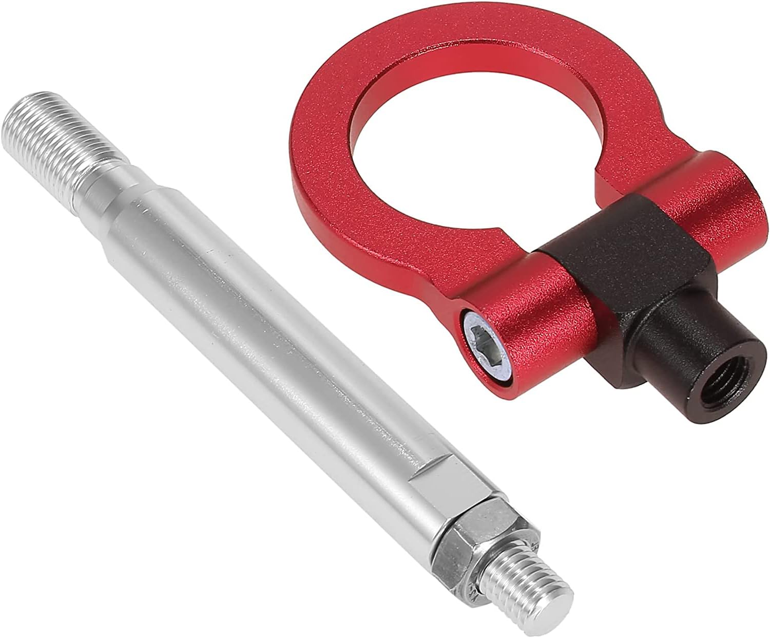 Exsbtay 2 Pezzi Cinghia di Traino Rosso, Gancio Traino in Tessuto, Corda per Rimorchio in Nylon, per Paraurti Anteriore e Posteriore, Fune di Traino Universale Racing (Verde