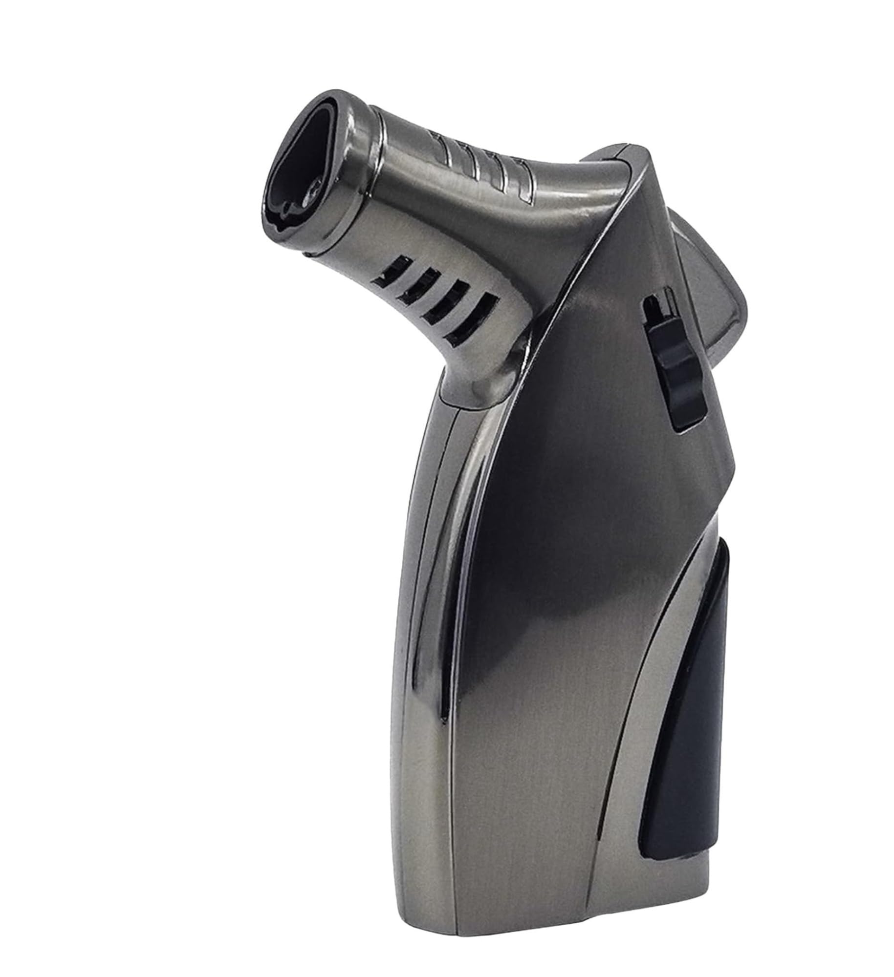 Windproof Triple-Flame Refillable Lighter (with Safety Lock)(Black)