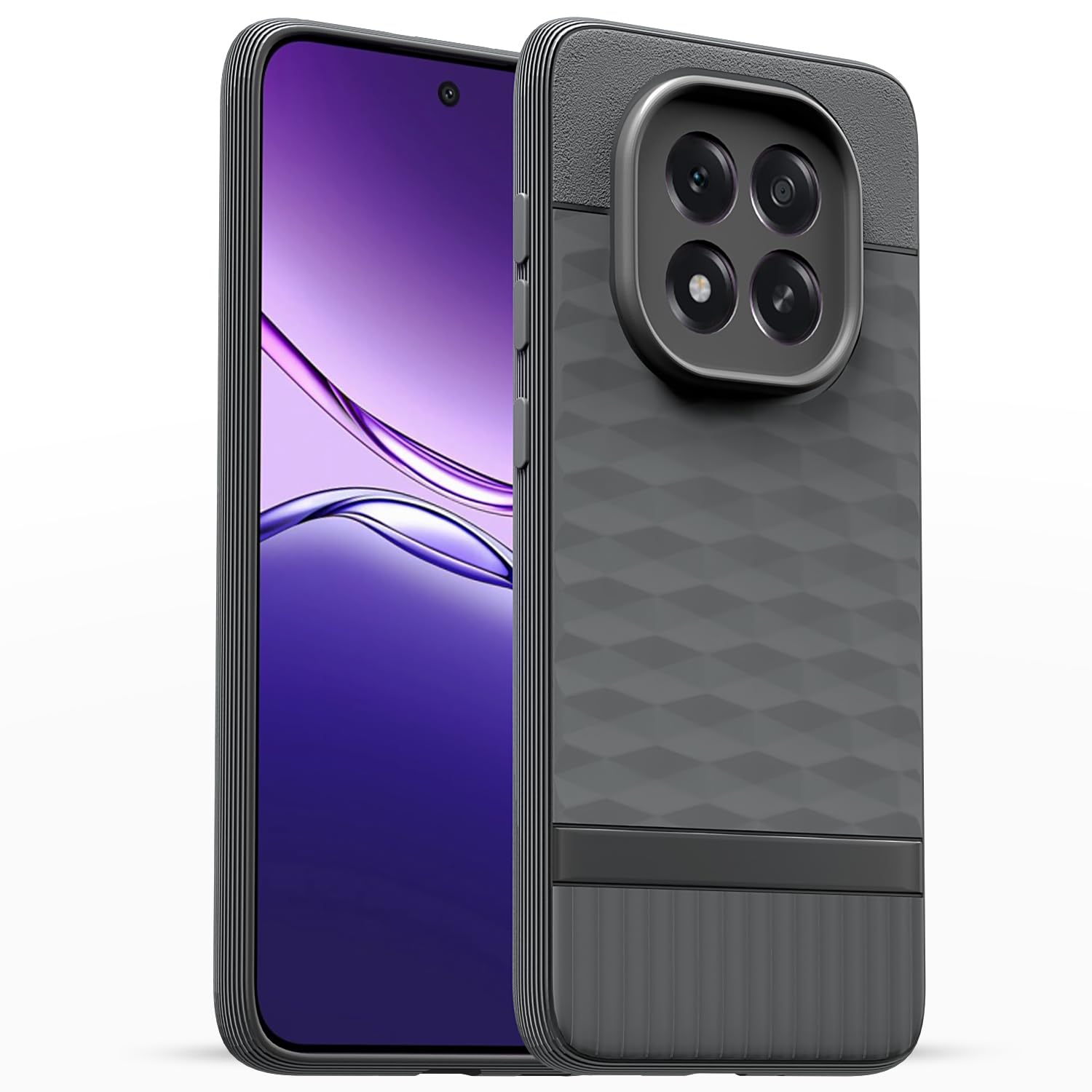 Amazon Basics Back Cover for Oppo F29 5G | Full Camera Protection | TPU Soft Flexible Shockproof Bumper Case(Grey)