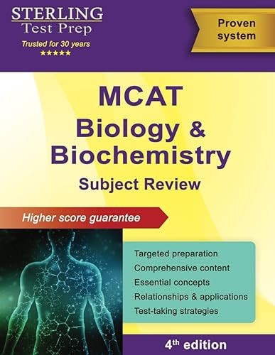 Sterling Test Prep MCAT Biology &amp; Biochemistry Review: Complete Subject Review (MCAT Science Preparation)
