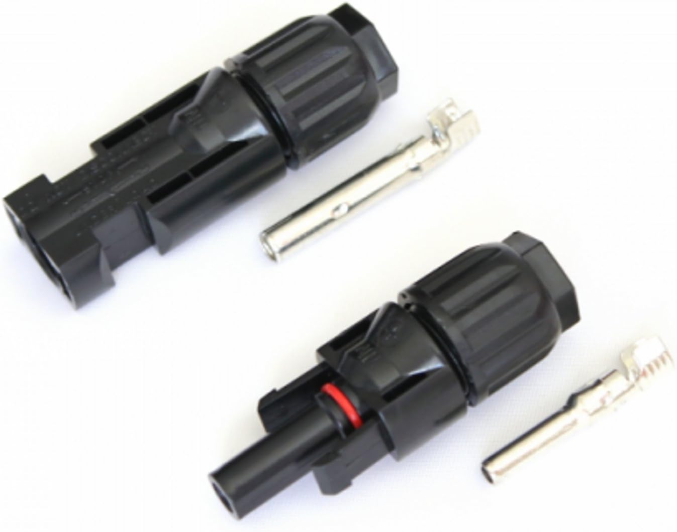 Pair of MC4 compatible cable connectors (male + female) for 2.5mm, 4mm and 6mm cable - for PV systems