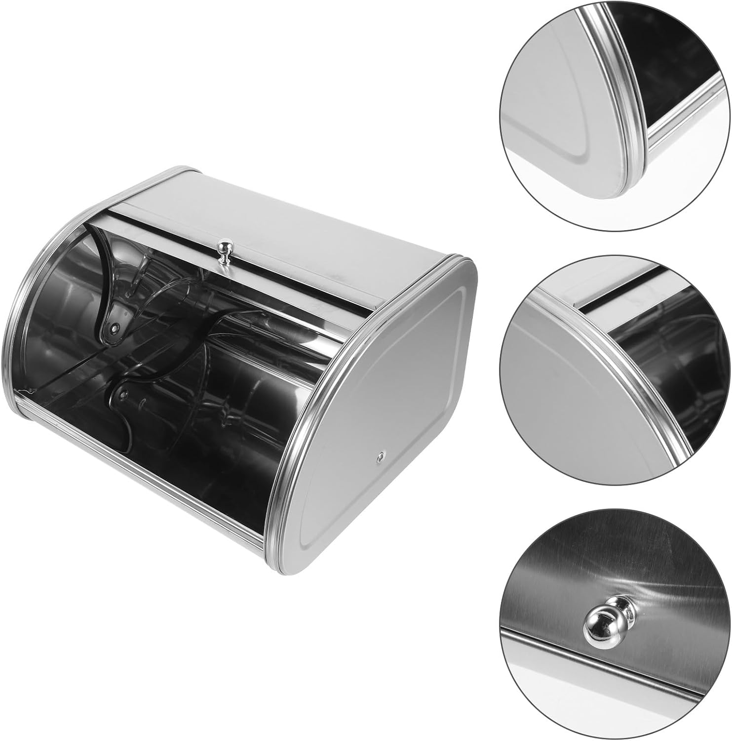 DOITOOL Bread Box for Kitchen Countertop Rustic Metal Bread Bin with Frosted Surface Large Capacity Loaf Storage Container for Home Bakery Organization