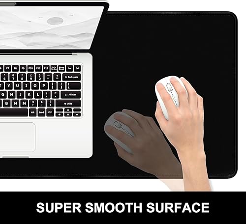 Miniatura 10 de Hsurbtra Alfombrilla de mouse cuadrada con textura premium de 10.2 x 8.3 pulgadas, borde cosido antideslizante, impermeable, alfombrilla de mouse de