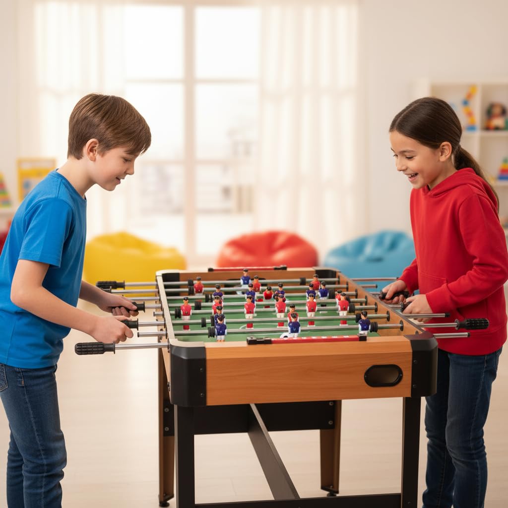 Tachan- Futbolín de Madera Infantil - Estable y Resistente - con 22 Jugadores, 2 marcadores y 2 Bolas - Mesa de Futbol para Toda la Familia - Dimensiones 121 X 61 X 79 cm (CPA Toy Group 732T00825)