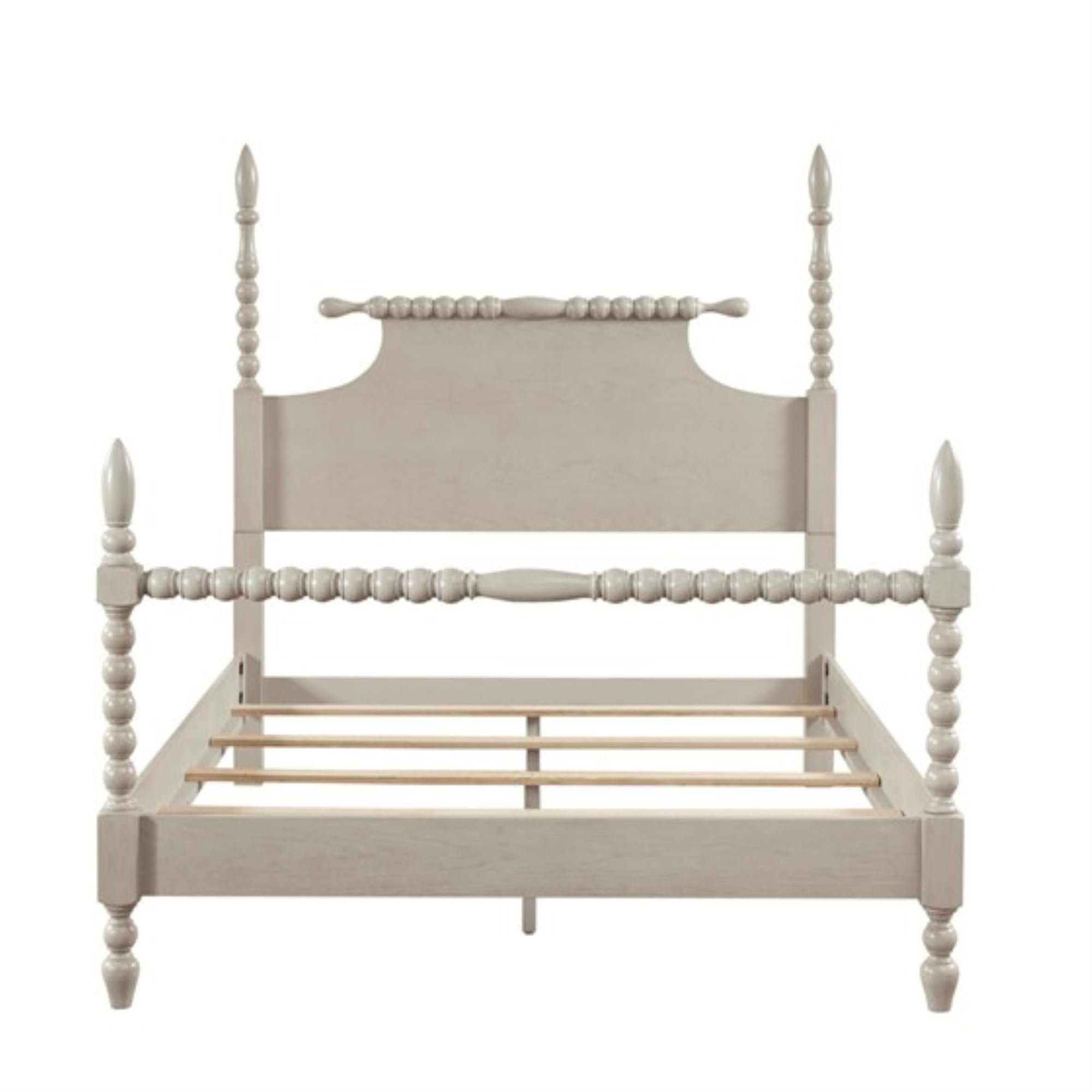 (Only those parts ) Ergode Bed - Nostalgic and Elegant Rolling Pin Design | Turned Legs and Stretchers | Easy Assembly | Includes Tools | Three Carton Shipping