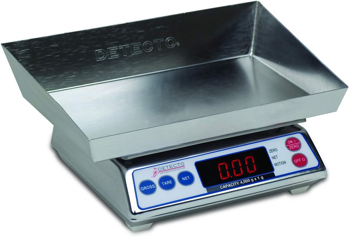 Detecto AP-4KD Stainless Steel Wet Diaper Scale 4,000 g x 1 g