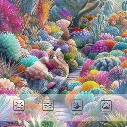 Toddler Briefs, Colorful Succulents Garden Cotton Underwear Girls, 2T–8 Years3