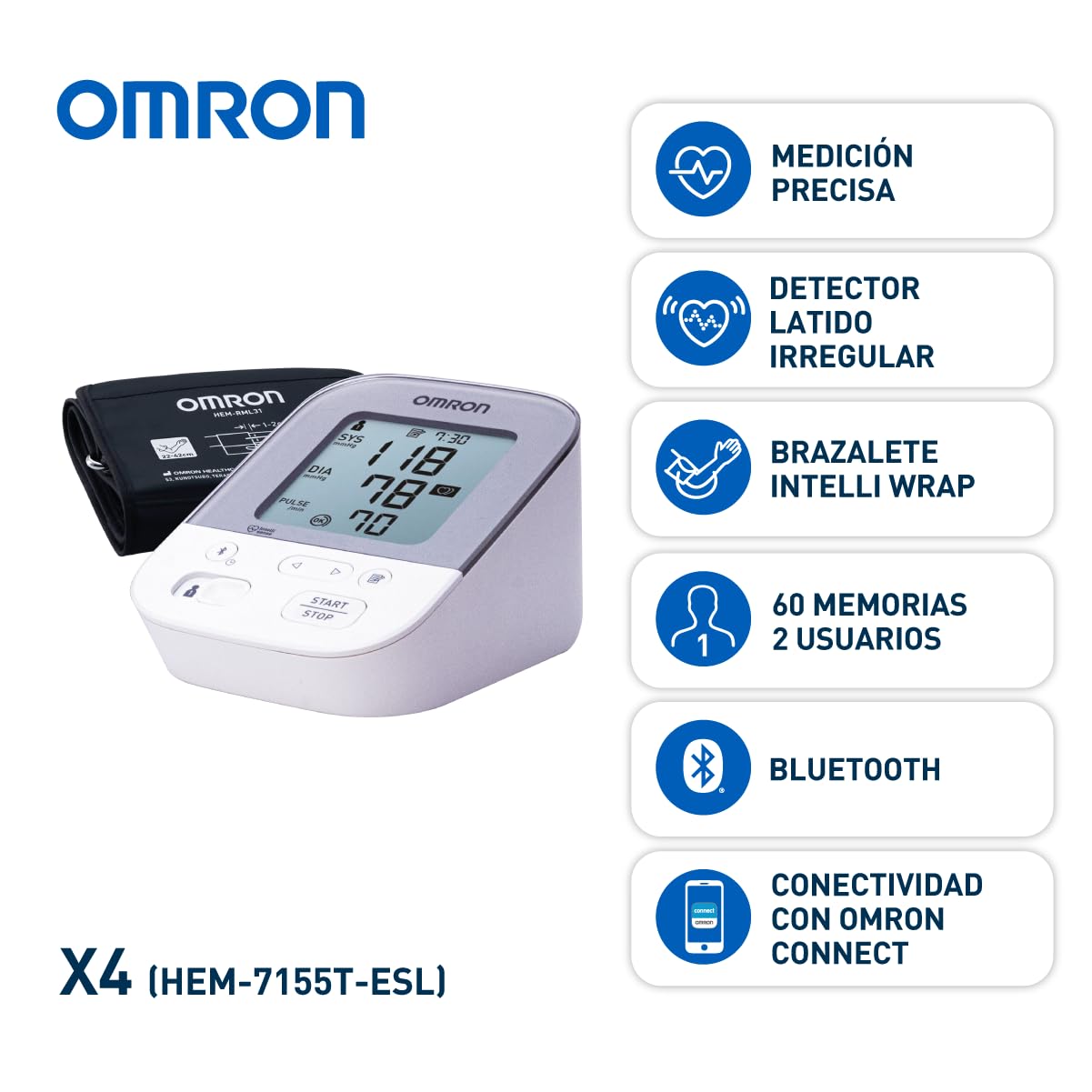 Omron X4 Smart - Ciśnieniomierz do monitorowania nadciśnienia