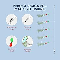 Vista 3 de 10 plataformas de pesca de mar preatadas con cuentas luminosas biónicos para insectos voladores, 10