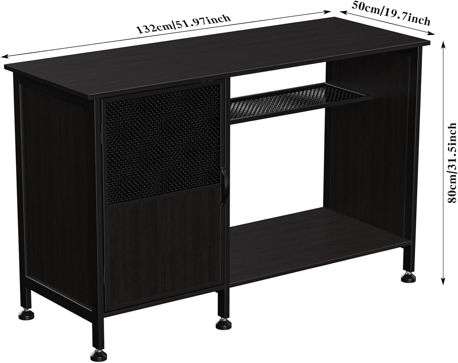 Fish Tank Stand,Fish Tank Stand with Shelf for Accessories Storage,Aquarium Stand with Open Shelf,Heavy Duty Fish Tank Rack,Fish Tank Accessories,Black Wood Grain Finish for Home Office Black