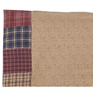 VHC Brands Millsboro FloralFlower Cotton Rustic Bedding Patchwork Standard Pillow Case Set of 2 Pillowcase Set 21×30 Khaki Tan