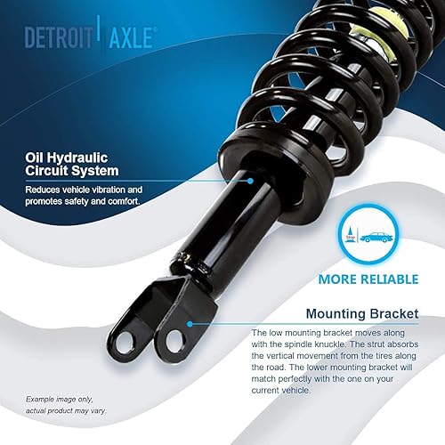 Miniatura 1278 de Detroit Axle - Kit de suspensión delantera de 10 piezas para Chevy Aveo Aveo5 Pontiac G3 Wave 2 Ready Struts Assembly 2 Enlaces de barra