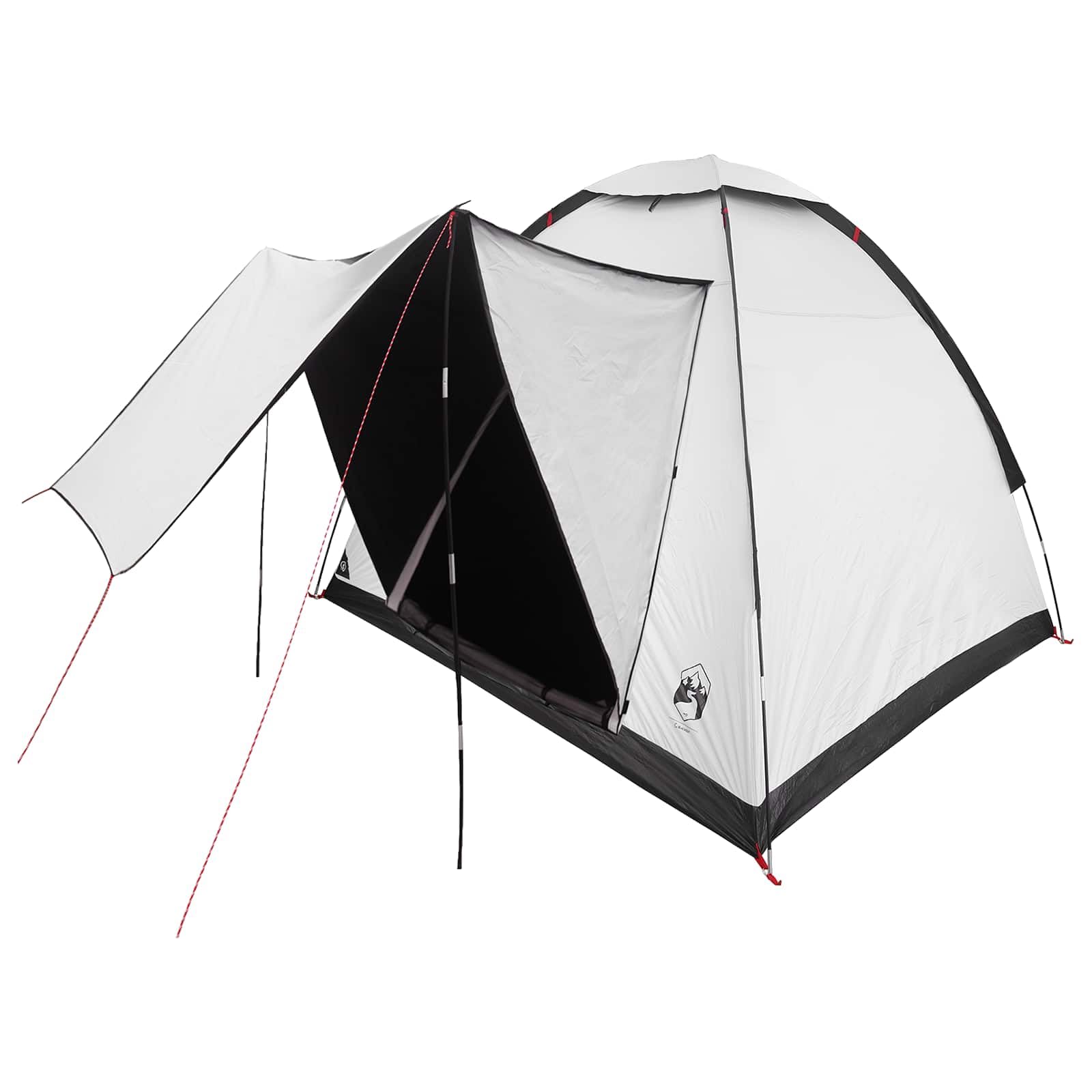 Tenda da campeggio per 2 persone, verde, poliestere e acciaio