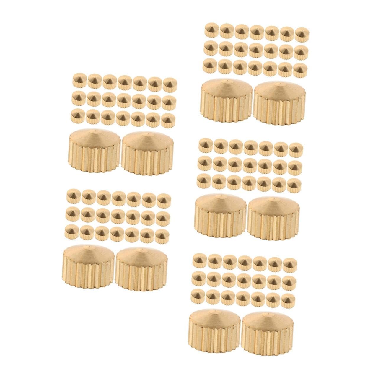 Écrous métalliques dorés pour horloge quartz : kit de 250 pièces de rechange