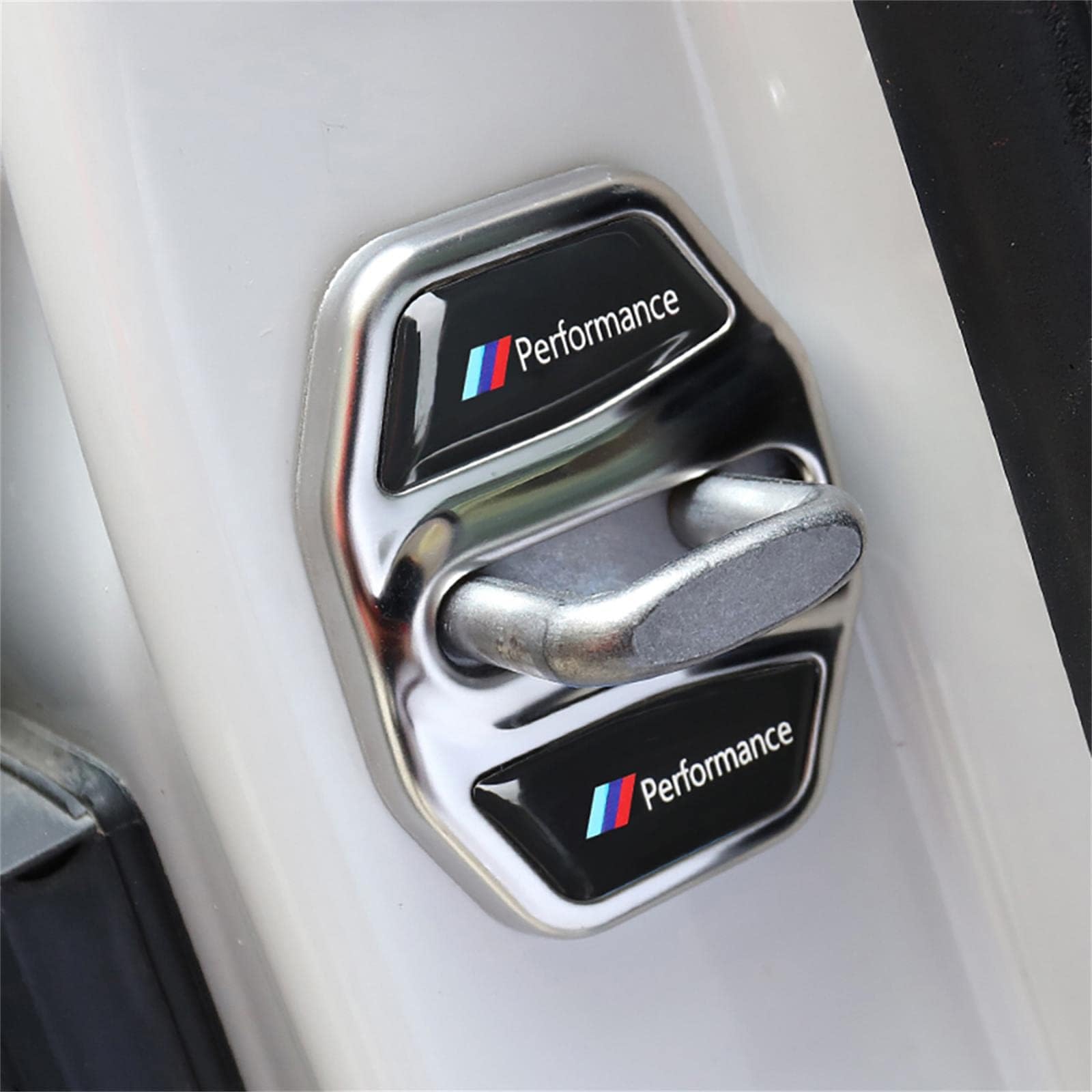 Compatible with BMW Stainless Steel Car Door Lock Cover Buckle, Car Door Locks for F25 F48 G20 G30 G11 G12 1 2 3 5 7 Series X1 X2 X3 X4 X5 X6 Car Accessories (Silver 4pcs)