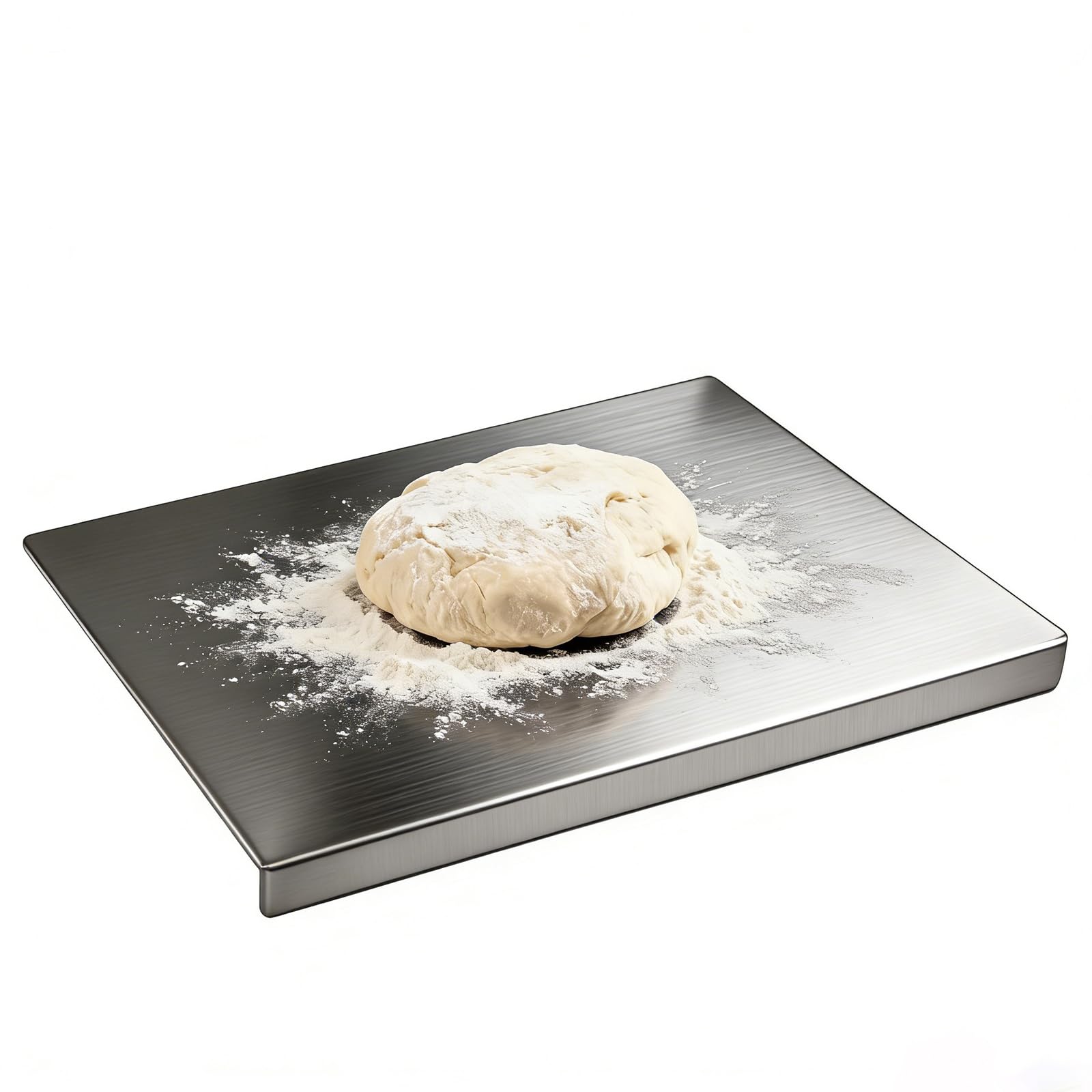Tabla de cortar acero inoxidable 30x40 cm con borde tope para cocina y restaurante