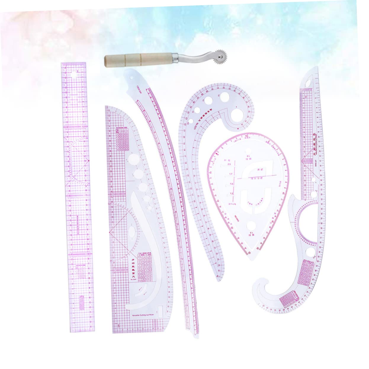HOMSFOU 1Set Tailor Ruler for Accurate Clothing Measurements Flexible Drawing Tools for Cutting Curves Pattern Design for Fashion Sewing Projects